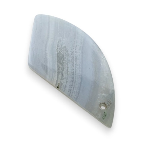 Agate blue lace cabochon with hole 29x13 mm no G185