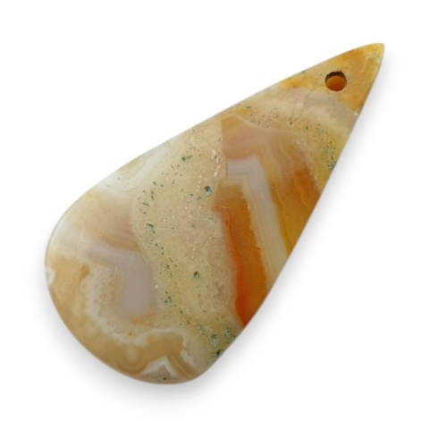 Agat koronkowy kaboszon z dziurką 28x14 mm nr G241