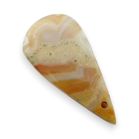 Agat koronkowy kaboszon z dziurką 28x14 mm nr G241