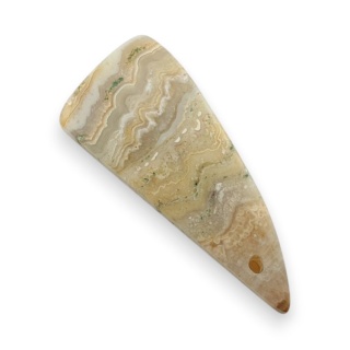 Agat koronkowy kaboszon z dziurką 29x12 mm nr G238