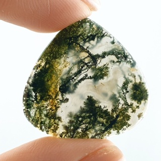 Agat mszysty cienki kaboszon 27x26 mm nr 264