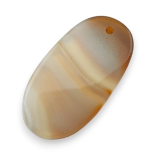 Agat paski kaboszon z dziurką 25x13 mm nr G255