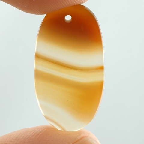 Agate straps cabochon with hole 25x13 mm no G255