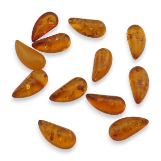 Baltic amber tooth cabochon 10.5x5 mm 1 pc