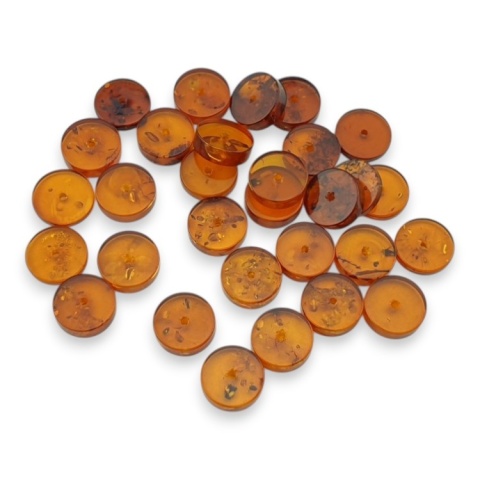 Bursztyn bałtycki koralik heishi 8 mm 10 szt.