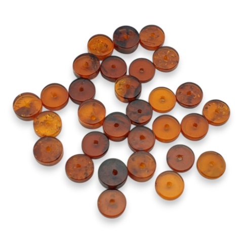 Bursztyn bałtycki koralik heishi 6 mm 10 szt.