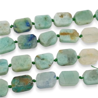 Chryzokola prostokąt nieregularny 14-17 mm 2 szt