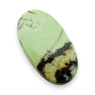 Chryzopraz cytrynowy kaboszon z dziurką 25x14 mm nr G188