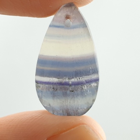 Fluorite cabochon with hole 23x12 mm no G94