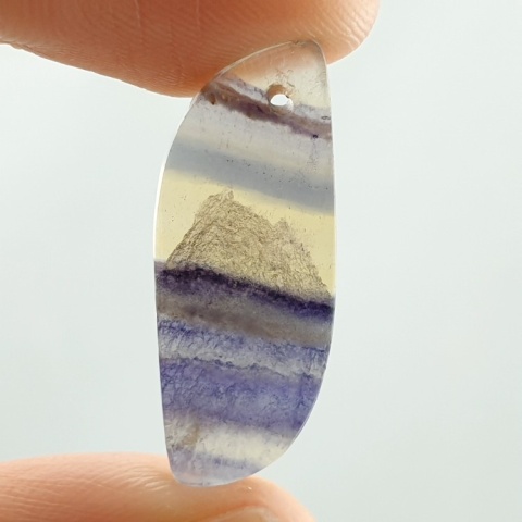 Fluoryt kaboszon z dziurką 27x11 mm nr G90