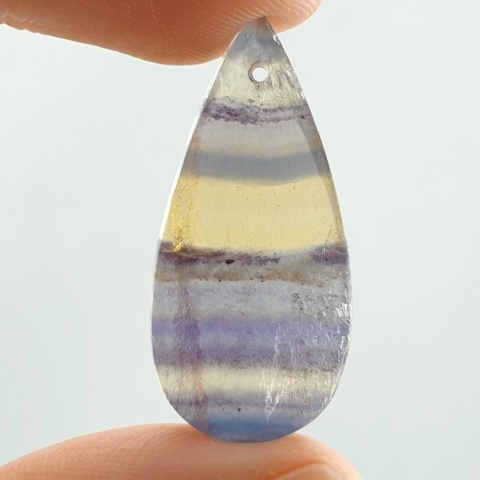 Fluoryt kaboszon z dziurką 30x14 mm nr G107