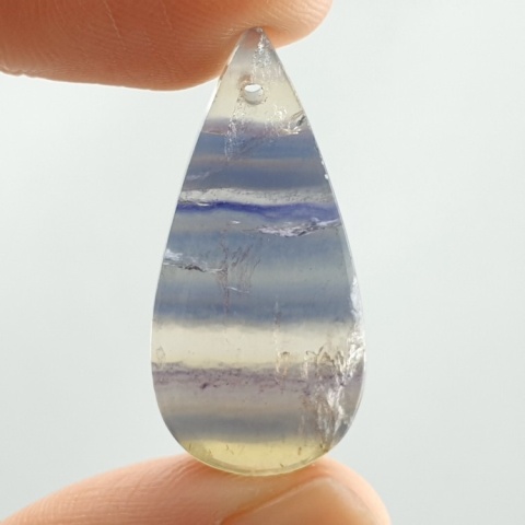 Fluorite cabochon with hole 30x14 mm no G88
