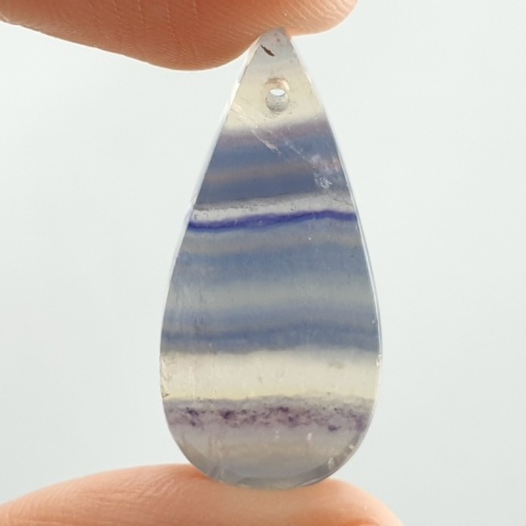 Fluoryt kaboszon z dziurką 30x14 mm nr G96