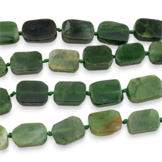Jadeit zielony prostokąt nieregularny 14-17 mm 2 szt