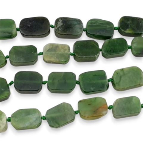 Jadeit zielony prostokąt nieregularny 14-17 mm 2 szt