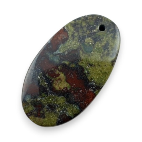 Jasper dragon's blood cabochon with hole 24x13 mm no G243