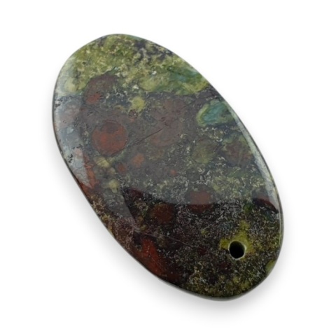 Jasper dragon's blood cabochon with hole 26x15 mm no G244