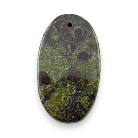 Jasper dragon's blood cabochon with hole 26x15 mm no G244