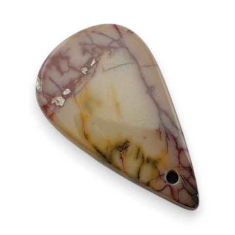 Mokait kaboszon z dziurką 23x14 mm nr G236