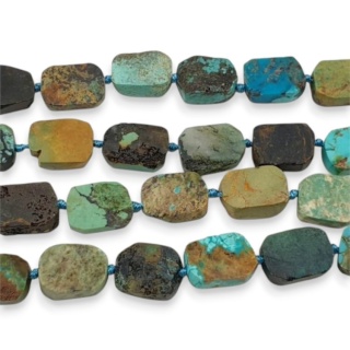 Turkus prostokąt nieregularny 14-17 mm 2 szt