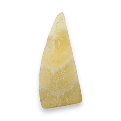 Yellow aragonite cabochon with hole 23x10 mm no G164