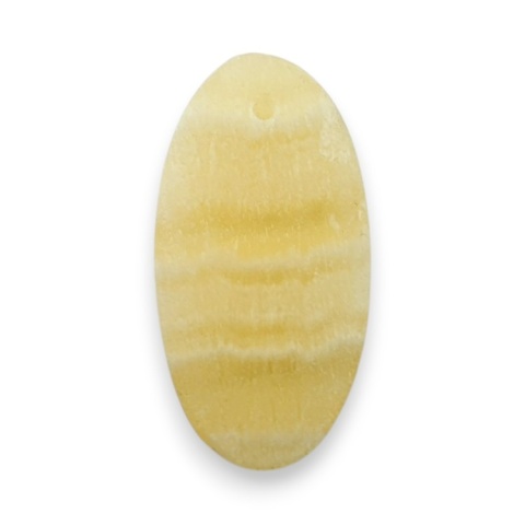 Żółty aragonit kaboszon z dziurką 24x12 mm nr G172