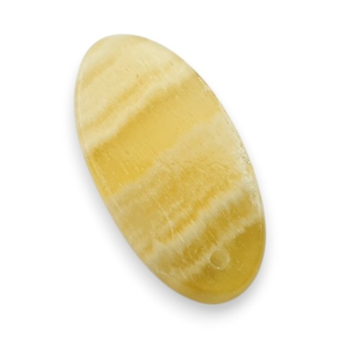 Żółty aragonit kaboszon z dziurką 24x13 mm nr G167