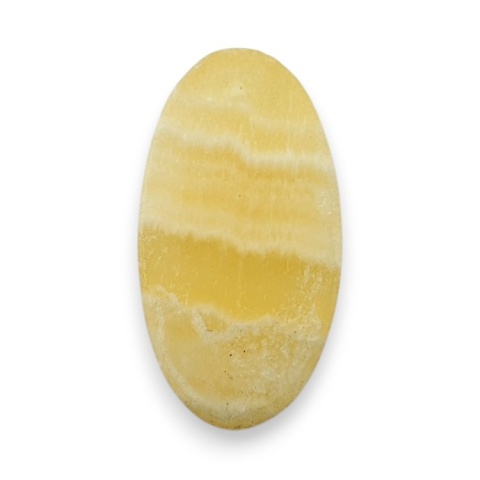 Żółty aragonit kaboszon z dziurką 24x13 mm nr G167