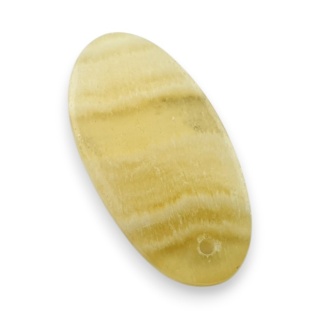 Żółty aragonit kaboszon z dziurką 25x14 mm nr G155