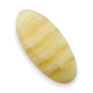 Żółty aragonit kaboszon z dziurką 26x12 mm nr G168