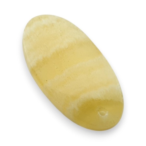 Żółty aragonit kaboszon z dziurką 26x13 mm nr G152