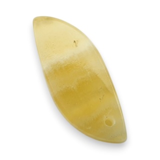 Żółty aragonit kaboszon z dziurką 28x11 mm nr G163