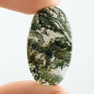 Agat mszysty cienki kaboszon 20x17 mm nr 400