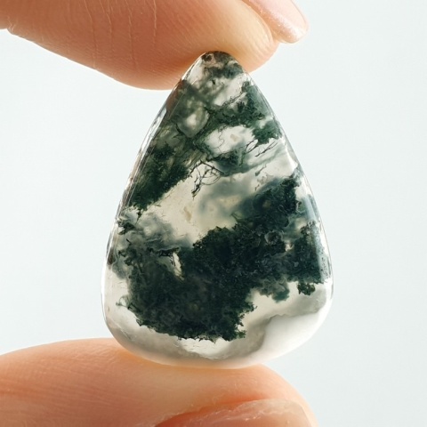 Agat mszysty cienki kaboszon 25x18 mm nr 408