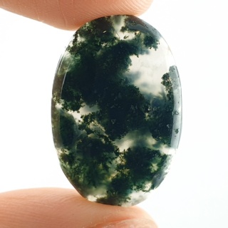 Agat mszysty cienki kaboszon 26x17 mm nr 382