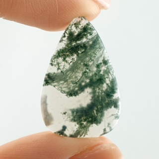 Agat mszysty cienki kaboszon 26x17 mm nr 395