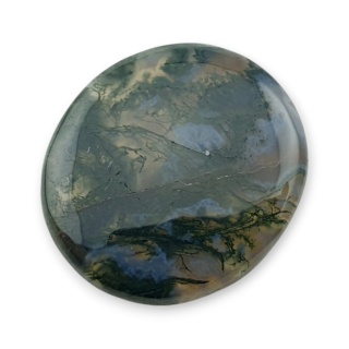 Agat mszysty cienki kaboszon 26x23 mm nr 344