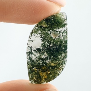 Agat mszysty cienki kaboszon 27x15 mm nr 396