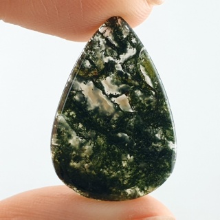 Agat mszysty cienki kaboszon 27x18 mm nr 373