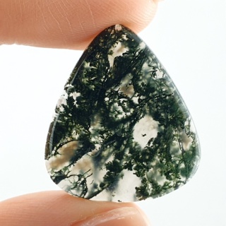 Agat mszysty cienki kaboszon 27x23 mm nr 383