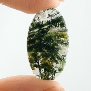 Agat mszysty cienki kaboszon 28x15 mm nr 402