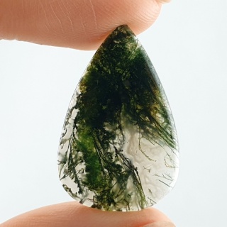 Agat mszysty cienki kaboszon 28x18 mm nr 371