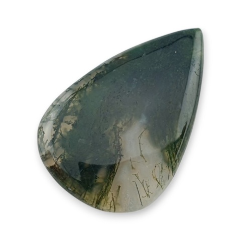 Moss agate cabochon 28x18 mm no 371