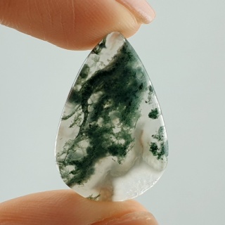 Agat mszysty cienki kaboszon 28x18 mm nr 398