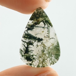 Agat mszysty cienki kaboszon 28x19 mm nr 315