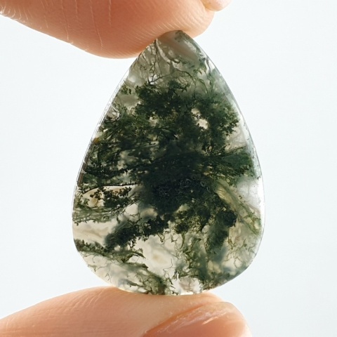 Agat mszysty cienki kaboszon 28x20 mm nr 347