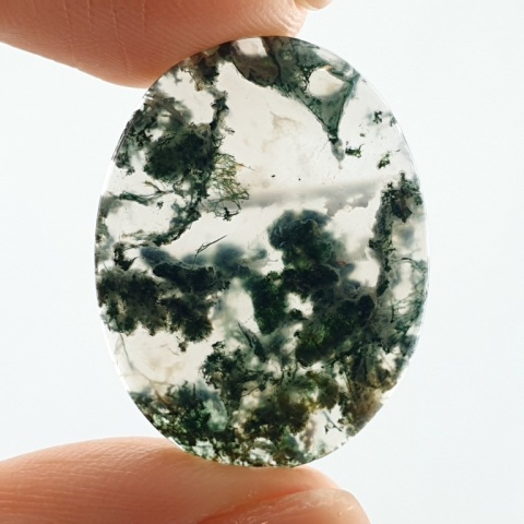 Agat mszysty cienki kaboszon 28x21 mm nr 362