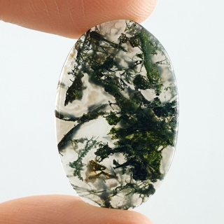 Agat mszysty cienki kaboszon 29x18 mm nr 379