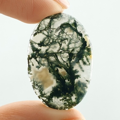 Agat mszysty cienki kaboszon 31x21 mm nr 279