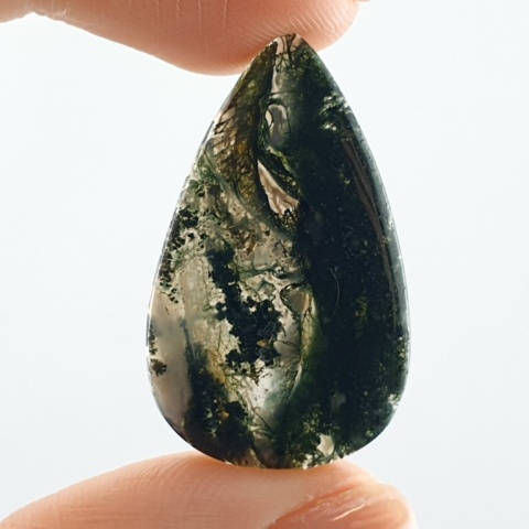 Agat mszysty cienki kaboszon 32x19 mm nr 270